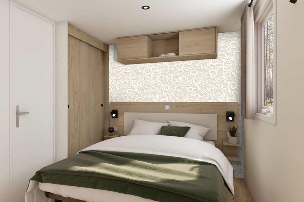 livraison gratuite stikers tapisserie à encoller motif fleurs végétal cachemir personnalisé meilleur prix mobil-home chambre