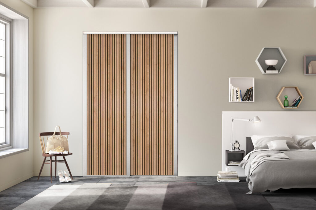 stickers tasseaux de bois réaliste moderne sur-mesure petit budget portes de placard pleines