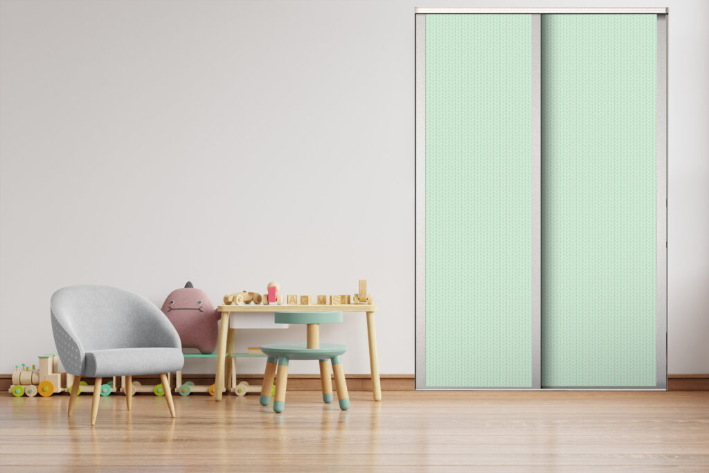 papier peint intérieur texture laine cocooning placard salle de jeux bambin