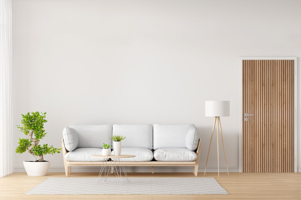 stickers tasseaux de bois réaliste moderne sur-mesure petit budget porte intérieur