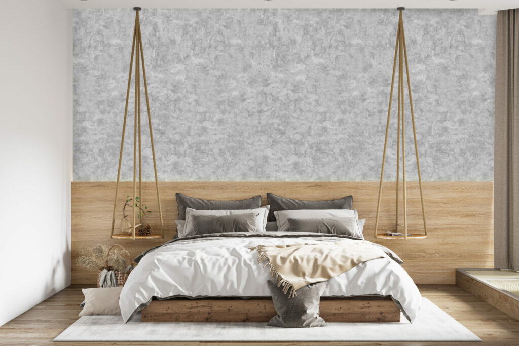 livraison gratuite papier peint mural repositionnable minimaliste imitation béton industriel personnalisable abordable chambre design