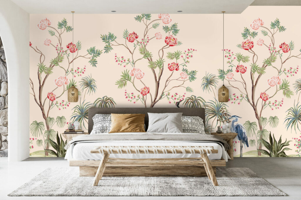 décoration murale style japendi floral tendance pas cher suite parentale