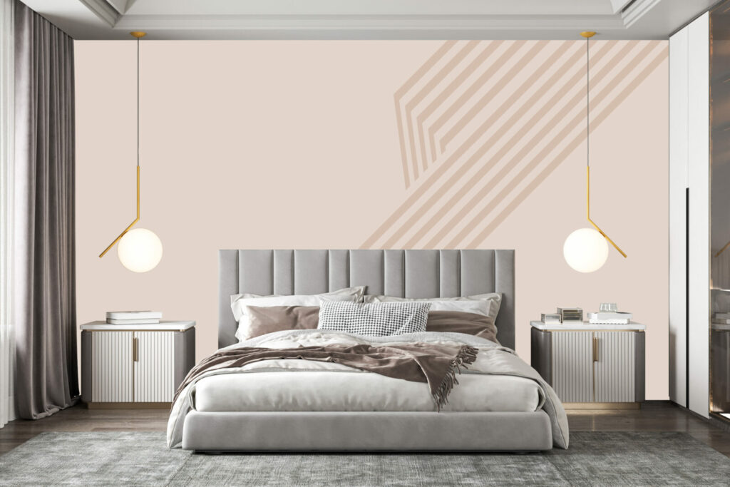 tapisserie mural pré encollé moderne et minimalist sur mesure livraison gratuite chambre parentale
