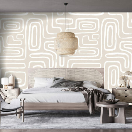 papier peint à encoller lignes abstraites moderne haut de gamme suite parentale
