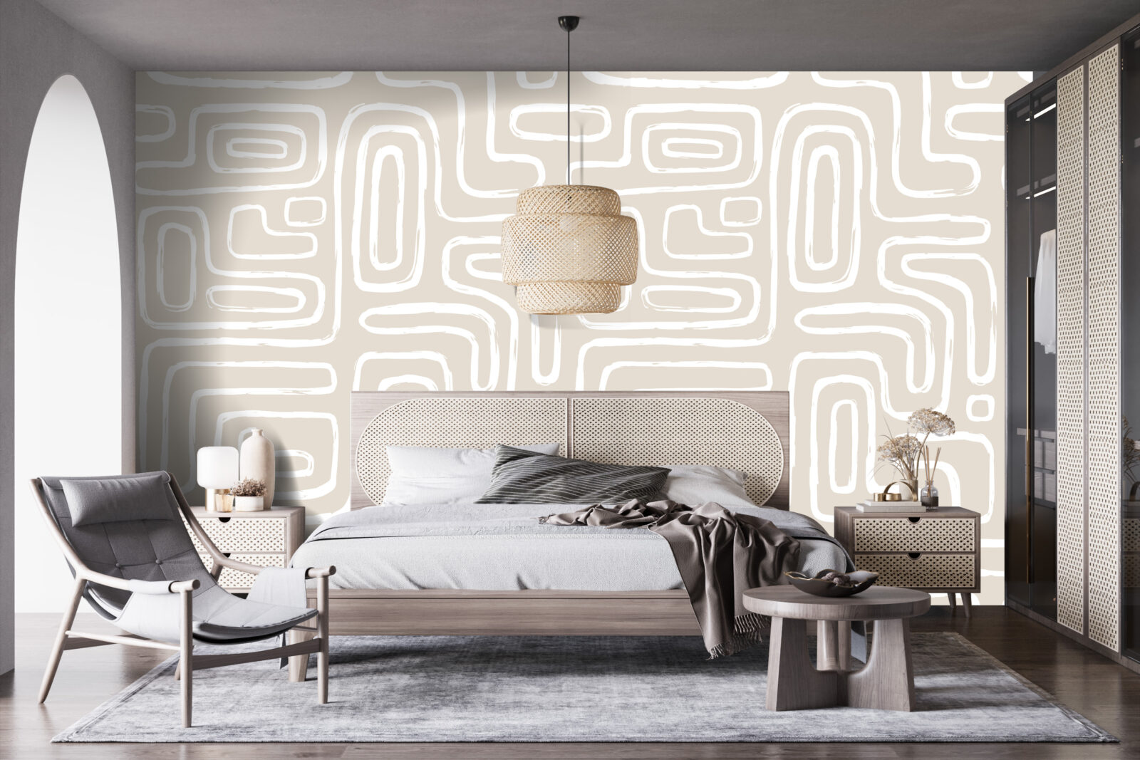 Papier peint Labyrinthe de Marbre voyage sensoriel et élégance murale