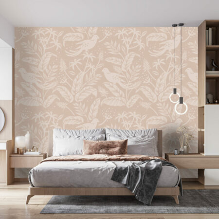 collection fresque à encoller jungle oiseau perroquet tropical sur mesure pas cher suite parentale