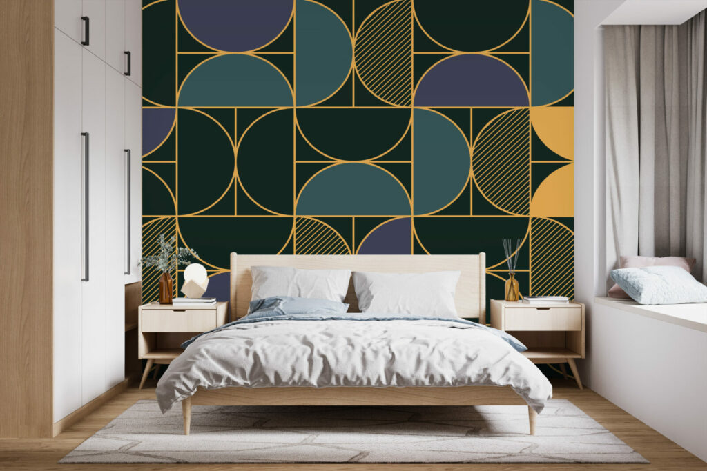 collection papier peint autocollant art déco sur-mesure pas cher pour chambre maison