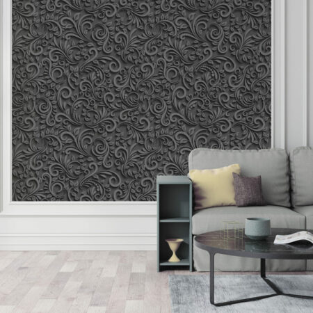 livraison gratuite stikers tapisserie à encoller motif fleurs végétal cachemir personnalisé meilleur prix maison salon