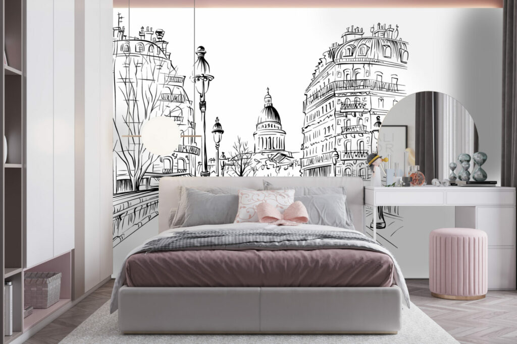 Flânez dans les rues de la capital avec notre collection murale sur Paris chambre ado