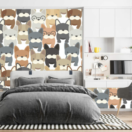 livraison gratuites fresque collection autocollant intissé pop créatif chien mignon personnalisé meilleur prix maison chambre ado