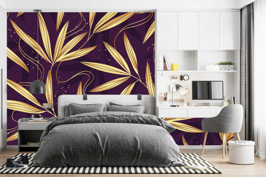 tapisserie motif floral luxueux et tendance personnalisable livraison rapide chambre adolescent