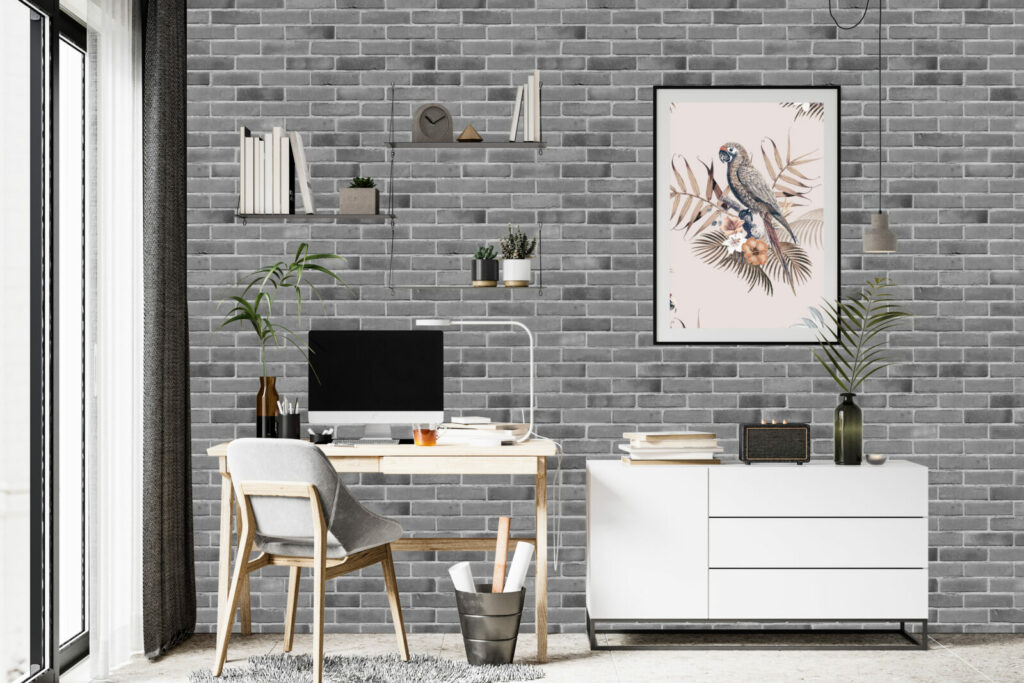 livraison rapide collection tapisserie encollée imitation brique style anglais tendance trompe l'œil sur-mesure prix abordable home maison bureau