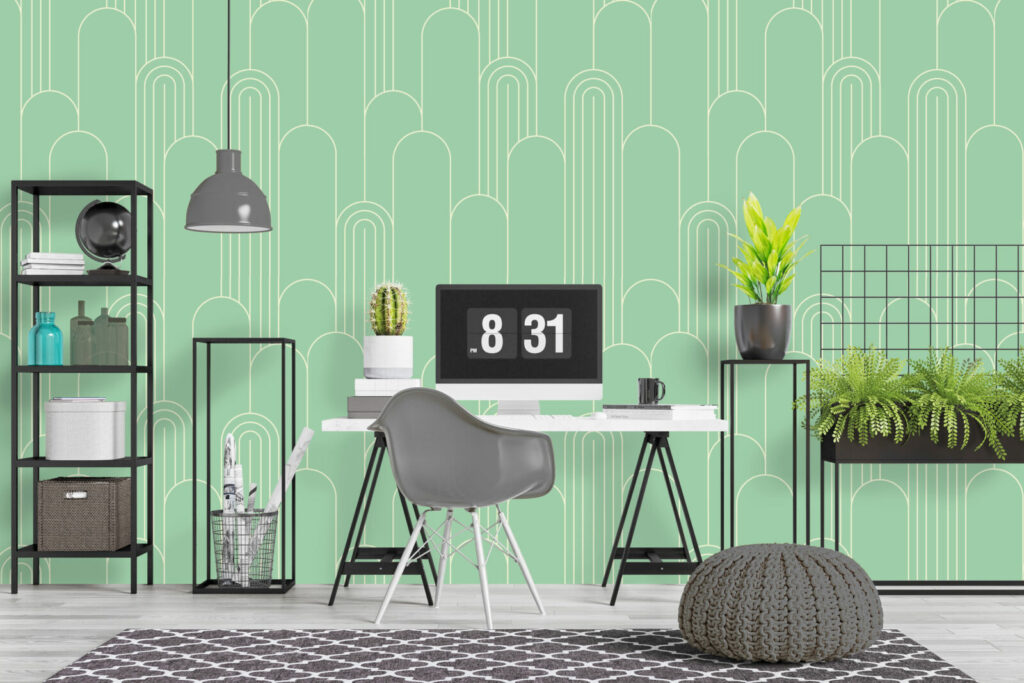 papier peint contemporain minimaliste livraison rapide bureau