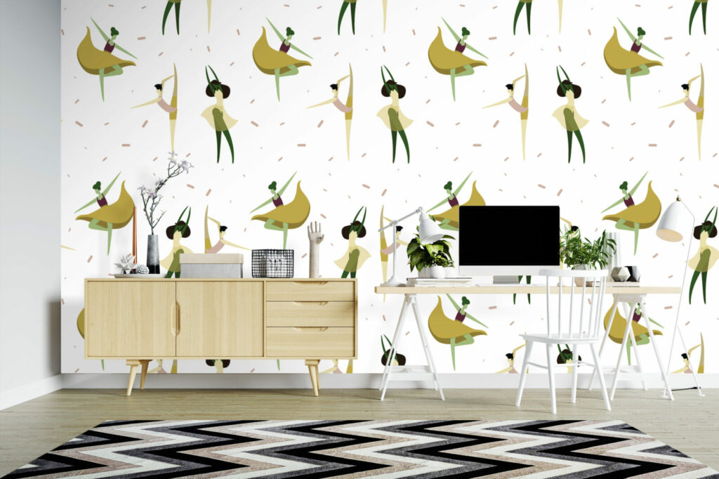 vente tapisserie pré encollée motif personnages danseurs pop sur-mesure meilleur prix maison bureau