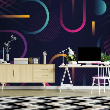 stickers murals géométrique tendance personnalisé bon marché bureau