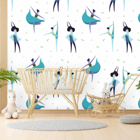vente tapisserie pré encollée motif personnages danseurs pop sur-mesure meilleur prix maison chambre bébé enfant