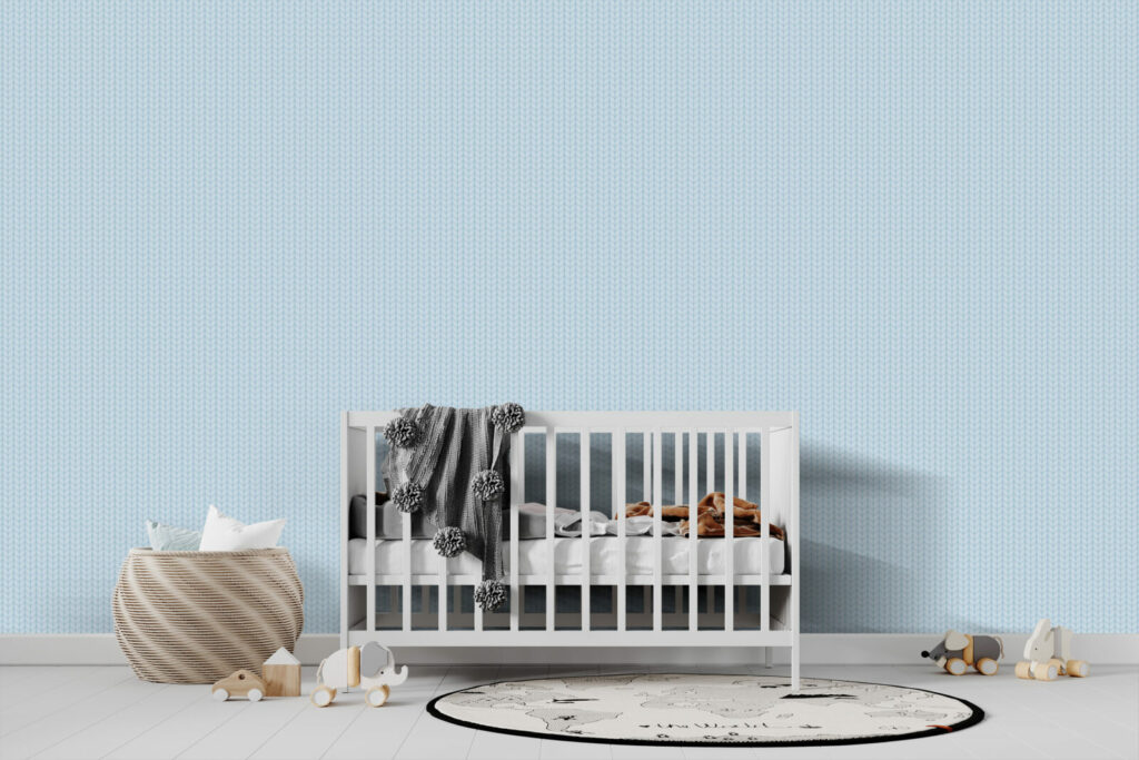 papier peint intérieur texture laine cocooning chambre bébé - bleu