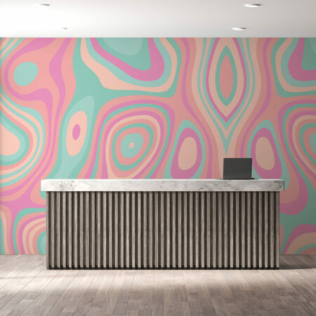 acheter tapisserie pré encollée panoramique colorée art déco originale sur-mesure prix abordable réception bureau hôtel maison