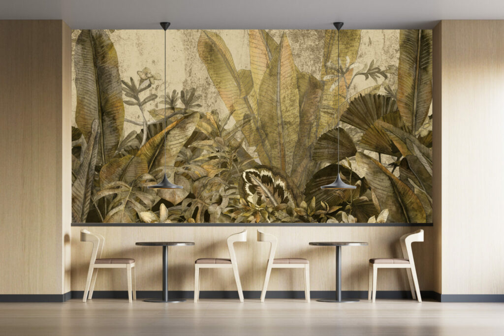 tapisserie panoramique tropical jungle tendance personnalisable petit prix fast-food