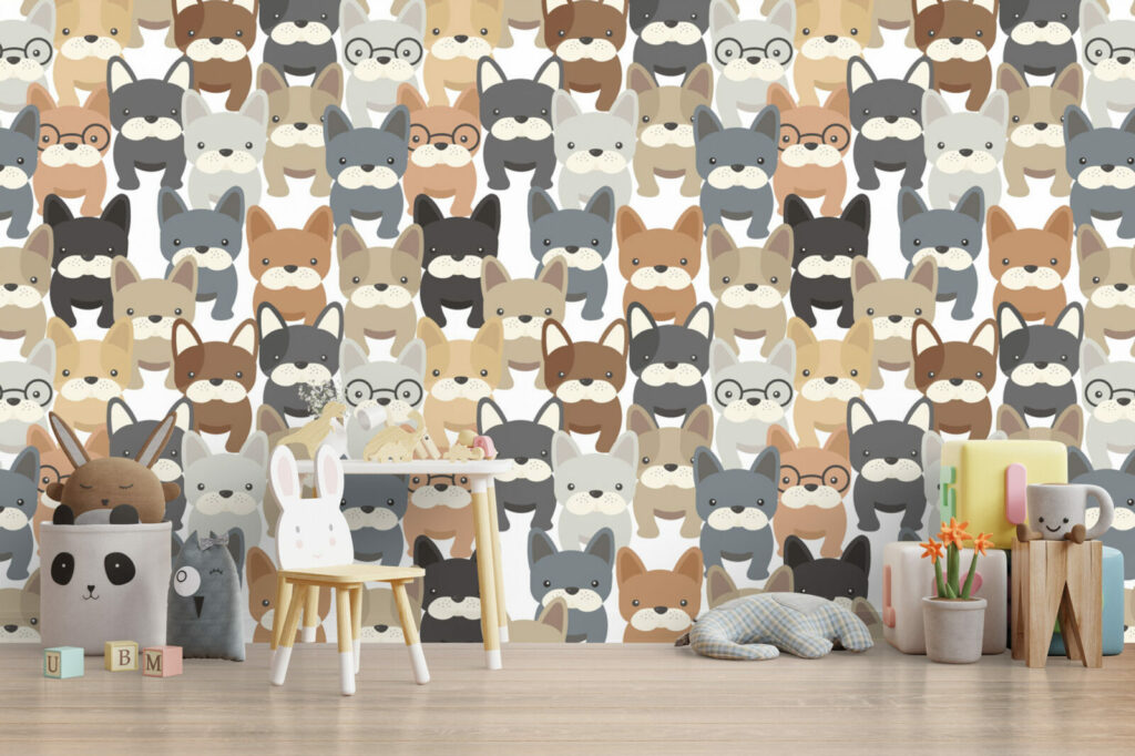 livraison gratuites fresque collection autocollant intissé pop créatif chien mignon personnalisé meilleur prix maison salle de jeu
