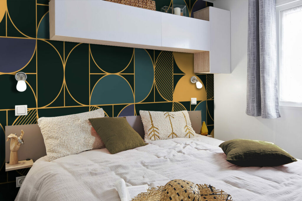 collection papier peint autocollant art déco sur-mesure pas cher pour mobil-home