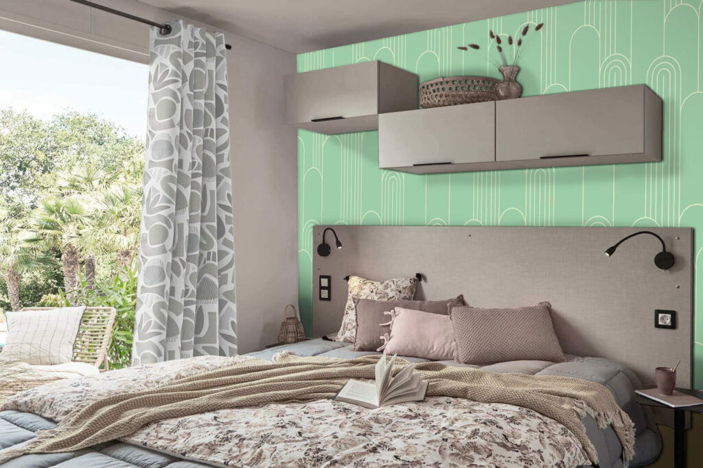 papier peint contemporain minimaliste livraison rapide mobil-home