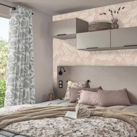 collection fresque à encoller jungle oiseau perroquet tropical sur mesure pas cher mobil-home chambre