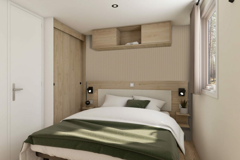 papier peint intérieur mobil-home texture laine cocooning - marron