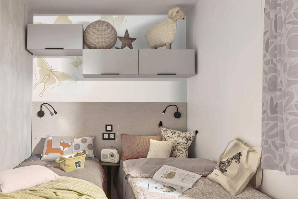 stickers mural repositionnable papillons abordable mobil-home - beige