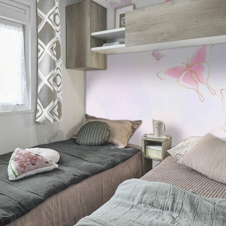 stickers mural repositionnable papillons abordable mobil-home - rose