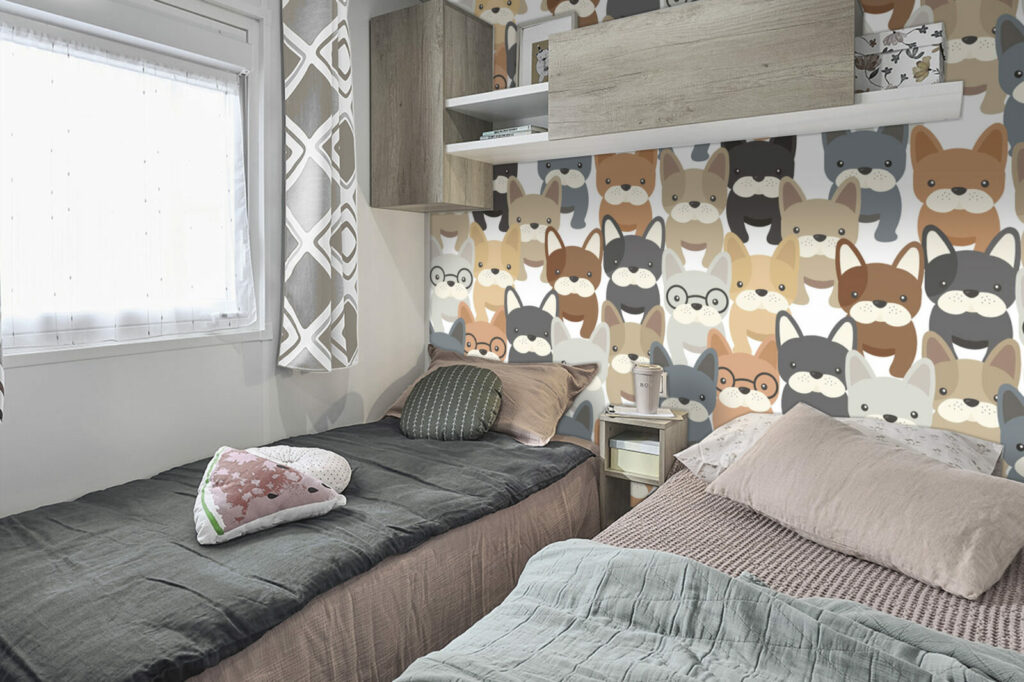 livraison gratuites fresque collection autocollant intissé pop créatif chien mignon personnalisé meilleur prix maison chambre