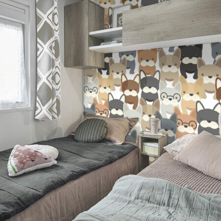 livraison gratuites fresque collection autocollant intissé pop créatif chien mignon personnalisé meilleur prix maison chambre