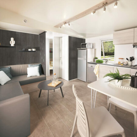 papier peint trompe l'oeil bois foncé personnalisable pas cher mobil-home