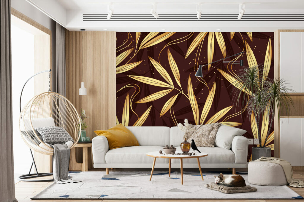 tapisserie motif floral luxueux et tendance personnalisable livraison rapide salon