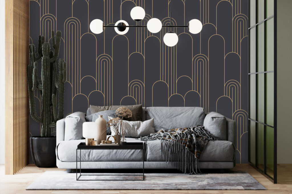 papier peint contemporain minimaliste livraison rapide salon