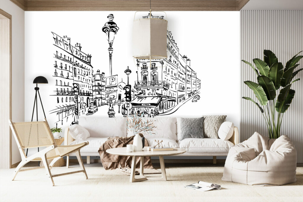 Flânez dans les rues de la capital avec notre collection murale sur Paris pièce de vie