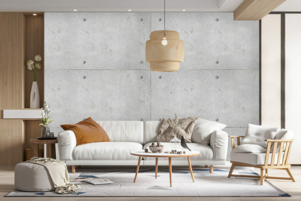 acheter papier peint collection repositionnable moderne imitation plaque béton personnalisable meilleur prix maison salon