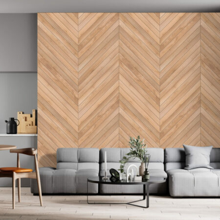 acheter tapisserie imprimé mural imitation chevrons bois personnalisé meilleur prix maison salon design