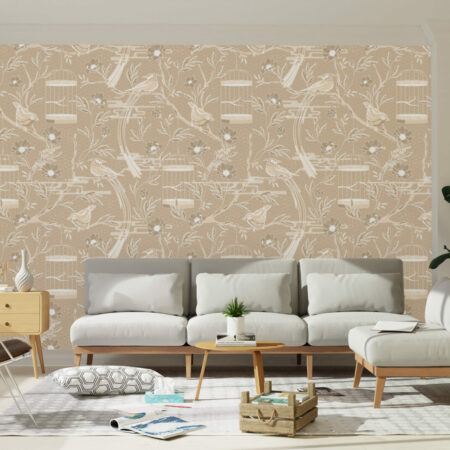 papier peint mural créatif oiseau du paradis livraison gratuite salon