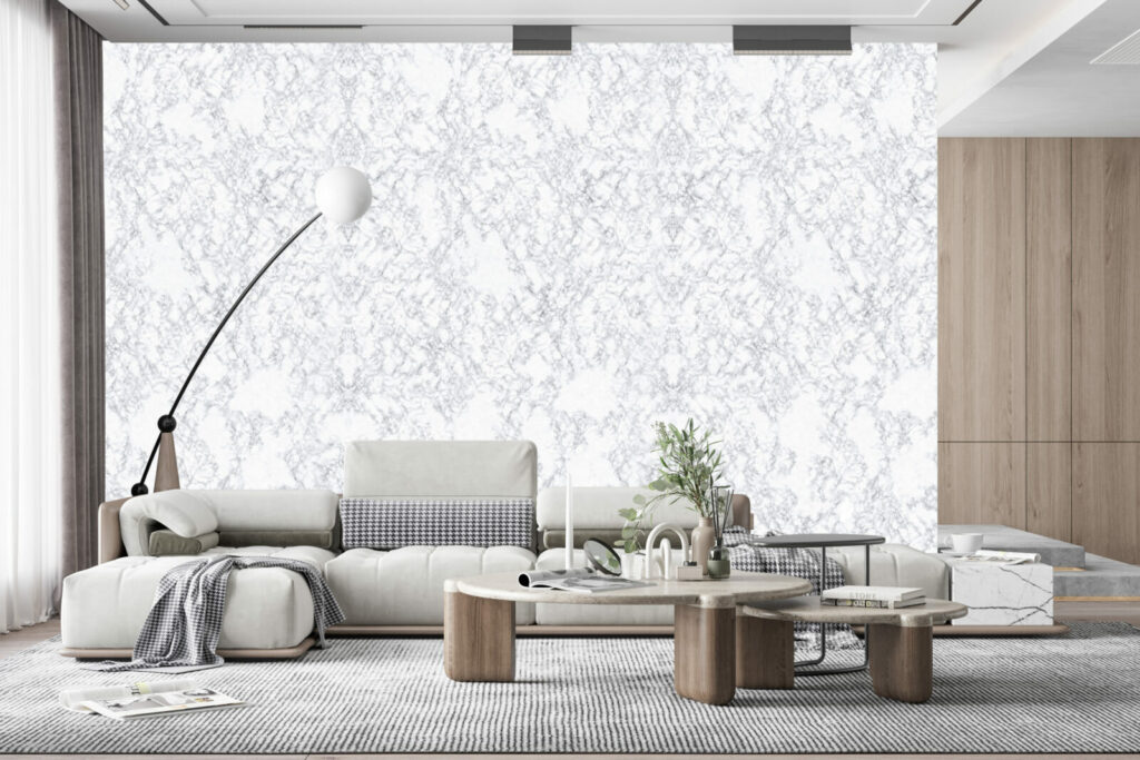 Stickers murales repositionnable imitation marbré luxueux pas cher pièce de vie