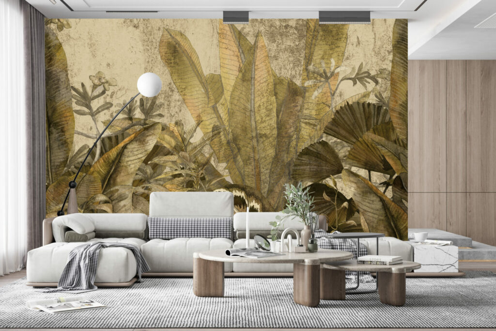 tapisserie panoramique tropical jungle tendance personnalisable petit prix pièce de vie