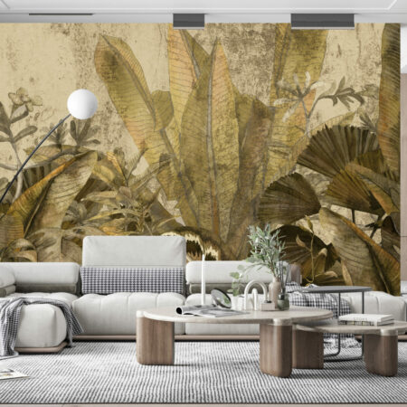 tapisserie panoramique tropical jungle tendance personnalisable petit prix pièce de vie
