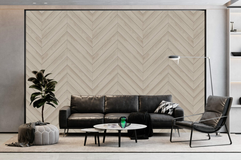 livraison gratuite papier peint imprimé encollé imitation chevrons bois personnalisé pas cher salon maison