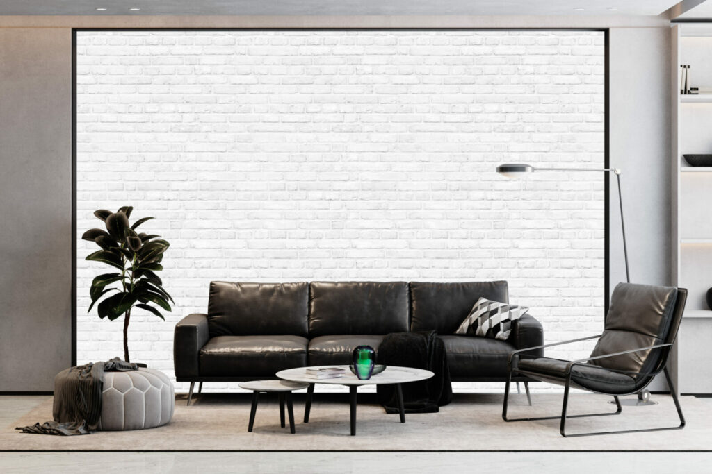 vente papier peint stickers mural imitation brique design industriel sur-mesure haut de gamme maison salon