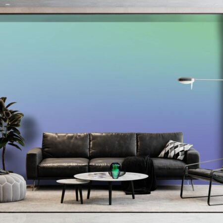 Papier peint intissé dégradé pop abordable salon - vert bleu