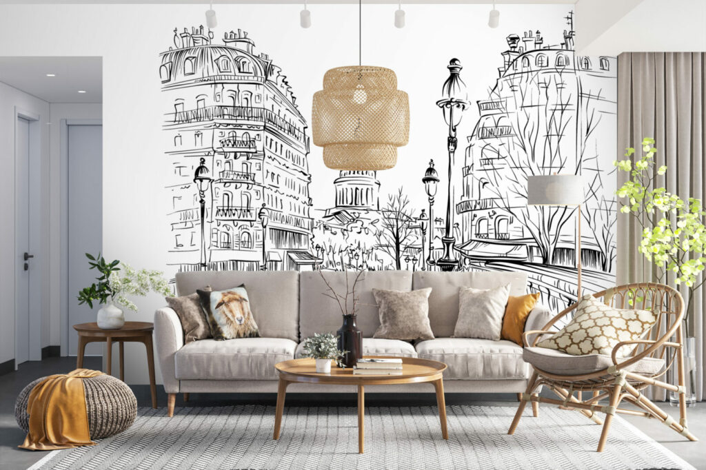 Flânez dans les rues de la capital avec notre collection murale sur Paris intérieur maison