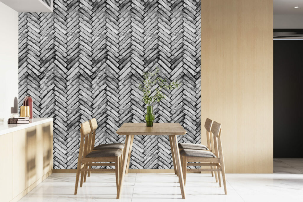 Papier peint texture parement style réaliste pierre naturelle pas cher cuisine