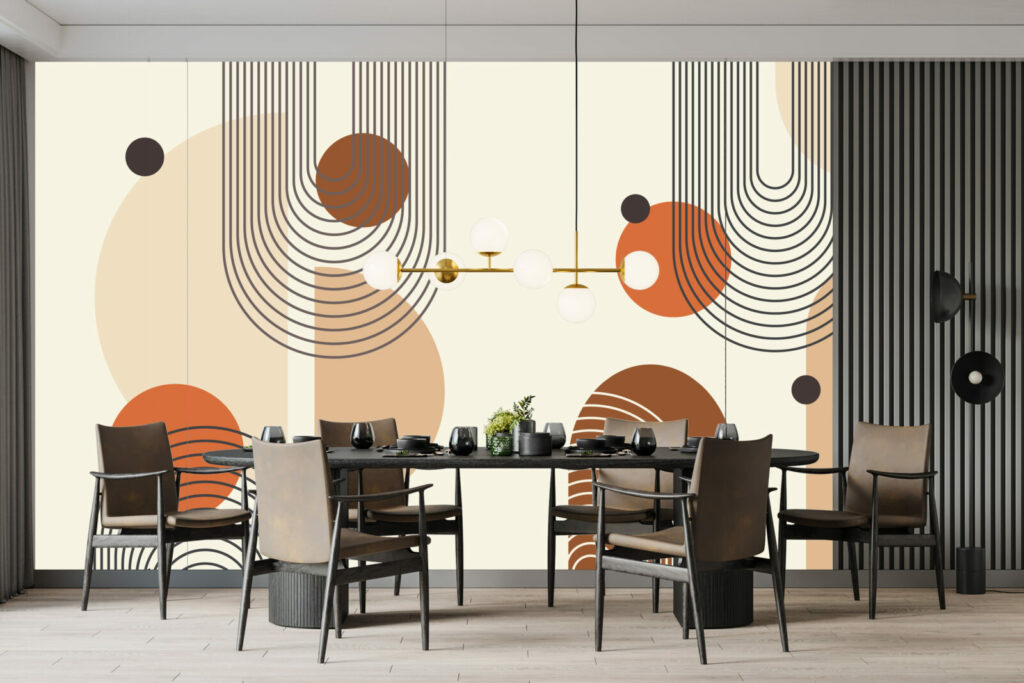 vente tapisserie autocollant boho modern art déco personnalisable qualitatif meilleur prix salle à manger bord de mer