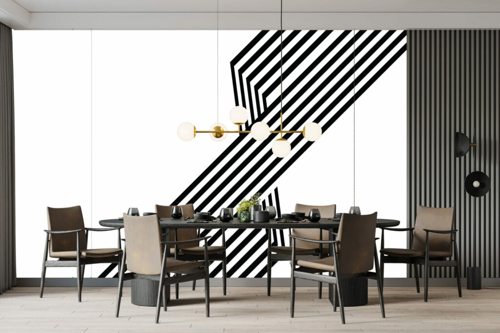 tapisserie mural pré encollé moderne et minimalist sur mesure livraison gratuite salle à manger