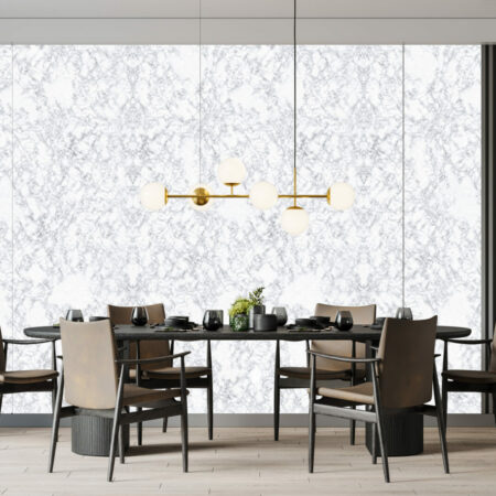 Stickers murales repositionnable imitation marbré luxueux pas cher salle à manger